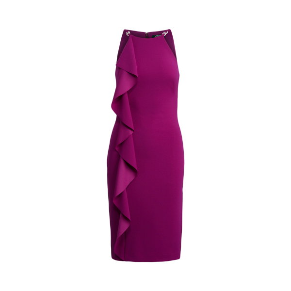Ruffle-Trim Jersey Dress Lauren 1