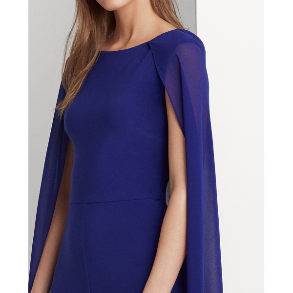 Cannes Blue Chiffon-Cape Jumpsuit Lauren 5