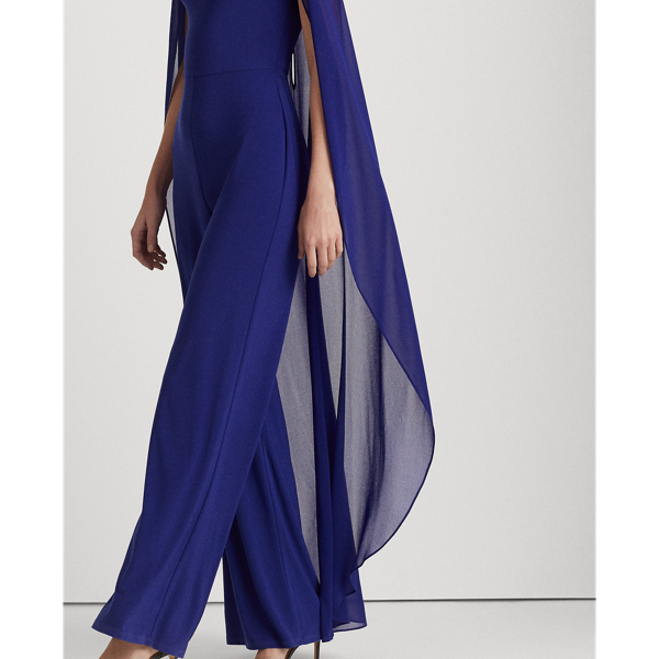 Cannes Blue Chiffon-Cape Jumpsuit Lauren 6