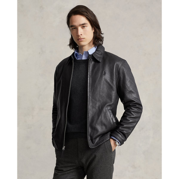 Ralph lauren leather jacket on sale