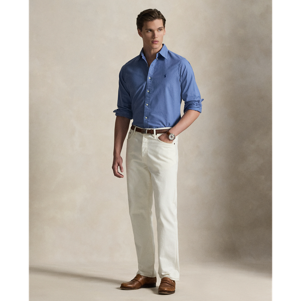 Bastille Blue Classic Fit Garment-Dyed Oxford Shirt Polo Ralph Lauren 4