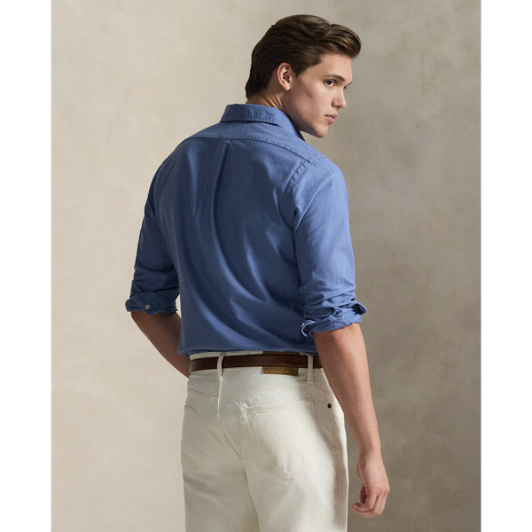Bastille Blue Classic Fit Garment-Dyed Oxford Shirt Polo Ralph Lauren 5