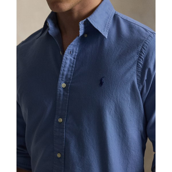 Bastille Blue Classic Fit Garment-Dyed Oxford Shirt Polo Ralph Lauren 6