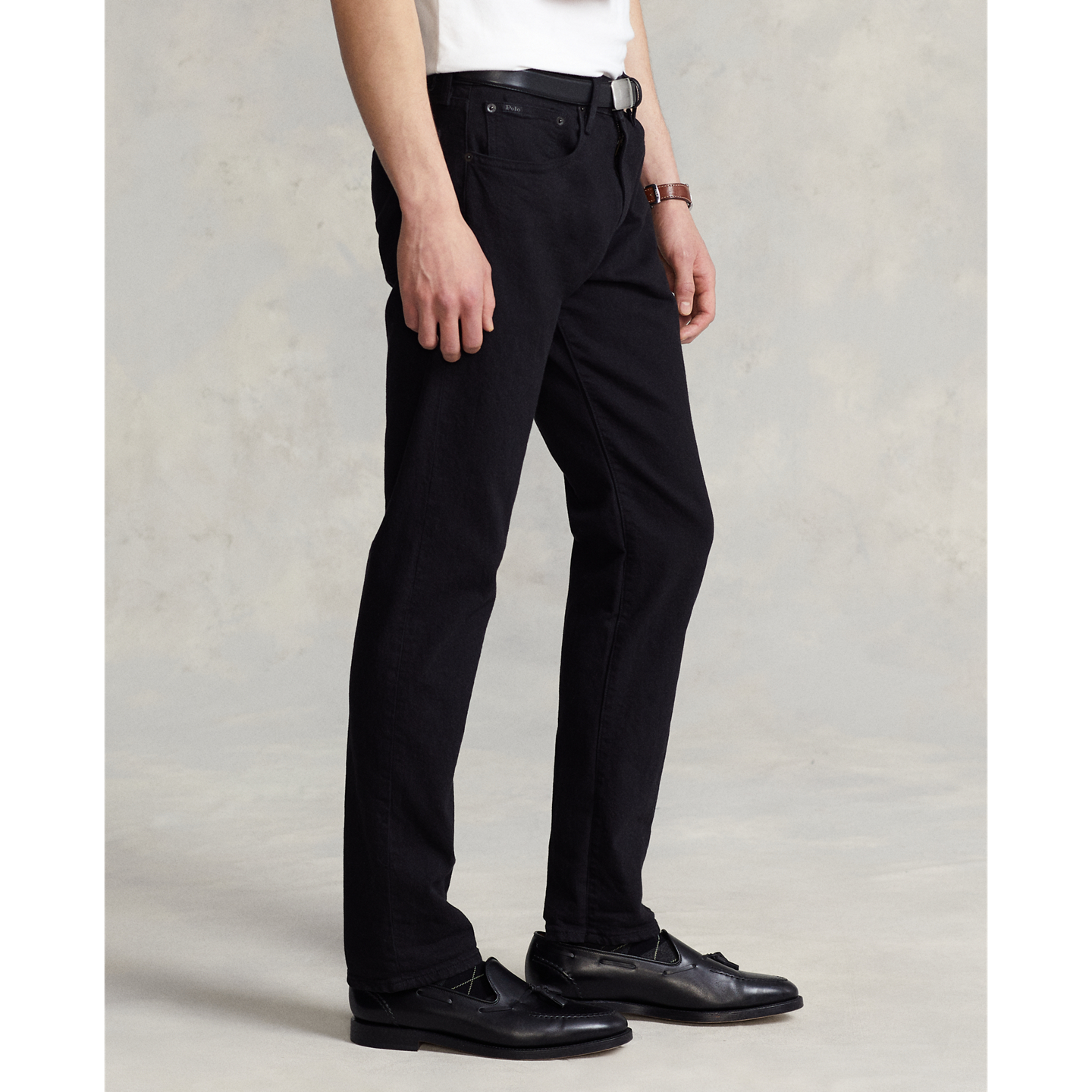Мужские джинсы Polo Ralph Lauren Hampton Straight Stretch, цвет: Чёрный — фото 4