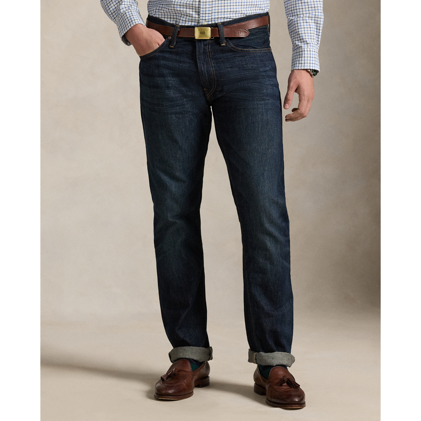 Мужские джинсы Polo Ralph Lauren Varick Slim Straight, цвет: Light Weight Morris — фото 1