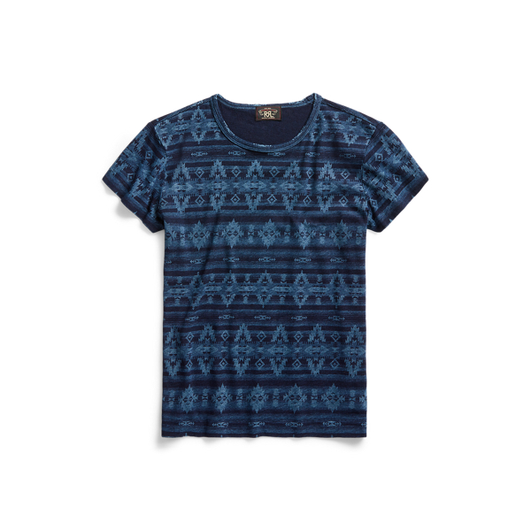 Indigo Cotton-Linen Tee RRL em 1