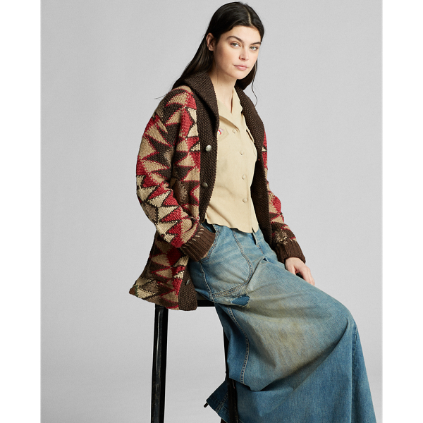 Rylee Wash Repaired Denim Skirt RRL 6