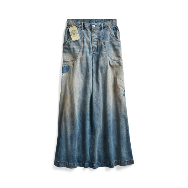 Repaired Denim Skirt RRL em 1