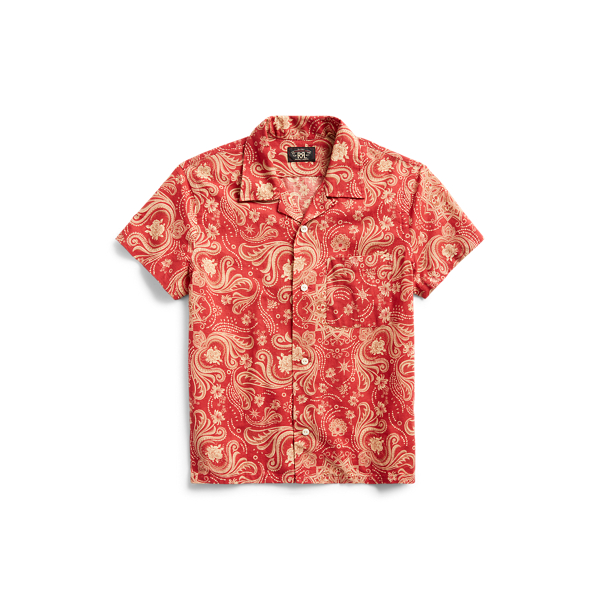 Camisa cubana de algod&oacute;n y lino RRL en 1