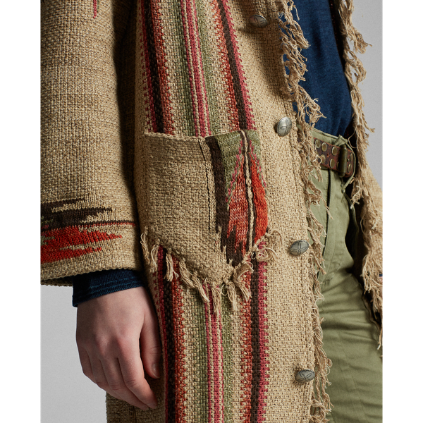 Beige Multi Fringe Silk-Blend Cardigan RRL 5