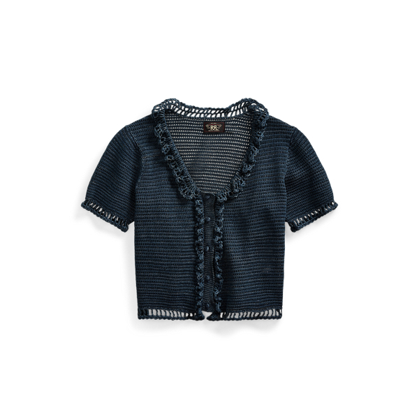 Indigo Crocheted Cardigan RRL 1