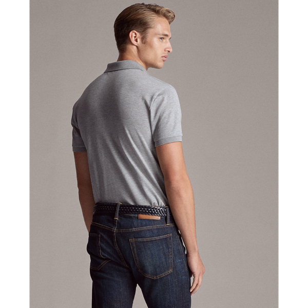 Classic Light Grey Custom Slim Fit Bear Polo Purple Label 5