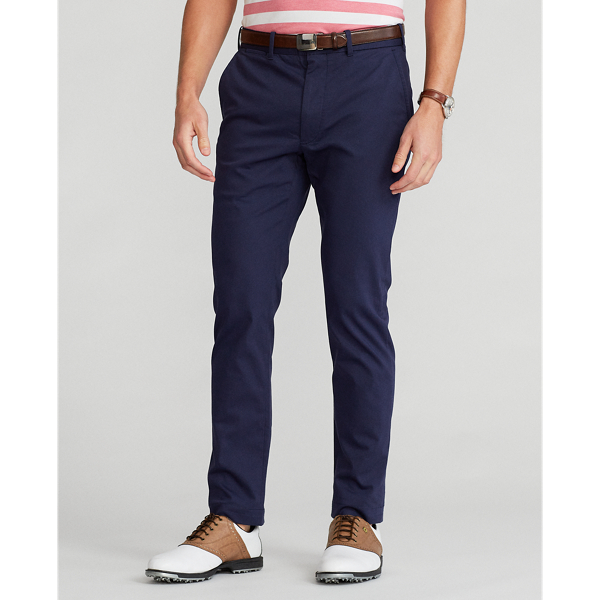Refined Navy Slim Fit Performance Twill Pant Polo Golf 4