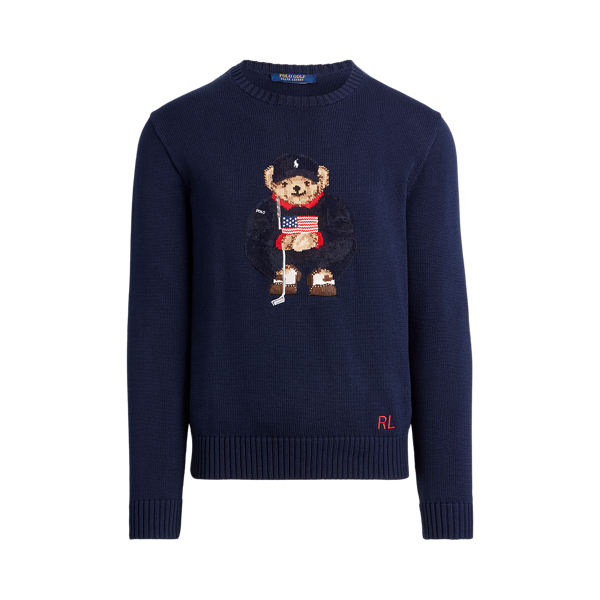 Polo Bear Cotton Blend Golf Jumper for Men Ralph Lauren IE