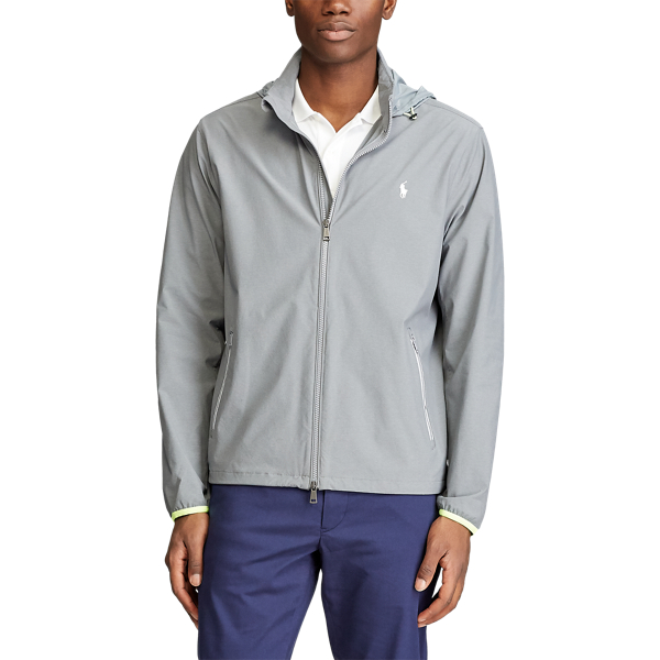 Boulder Grey Heather Packable Stretch Jacket Polo Golf 4