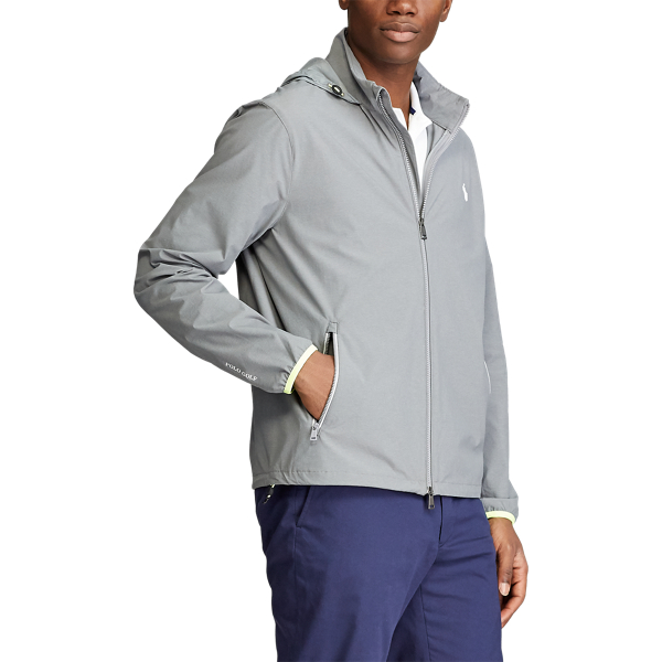 Boulder Grey Heather Packable Stretch Jacket Polo Golf 6
