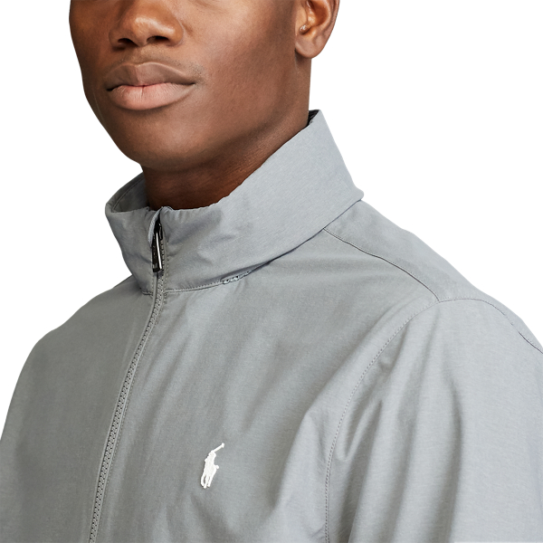 Boulder Grey Heather Packable Stretch Jacket Polo Golf 7