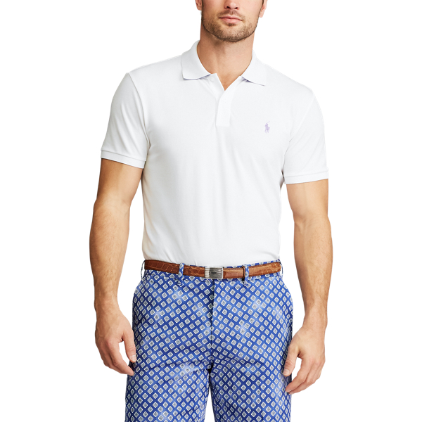 Custom Slim Performance Polo Polo Golf in White 3