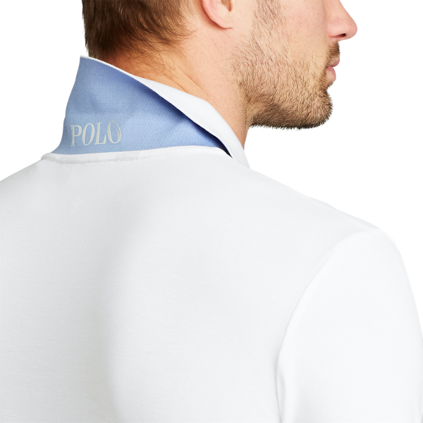 Custom Slim Performance Polo Polo Golf in White 6