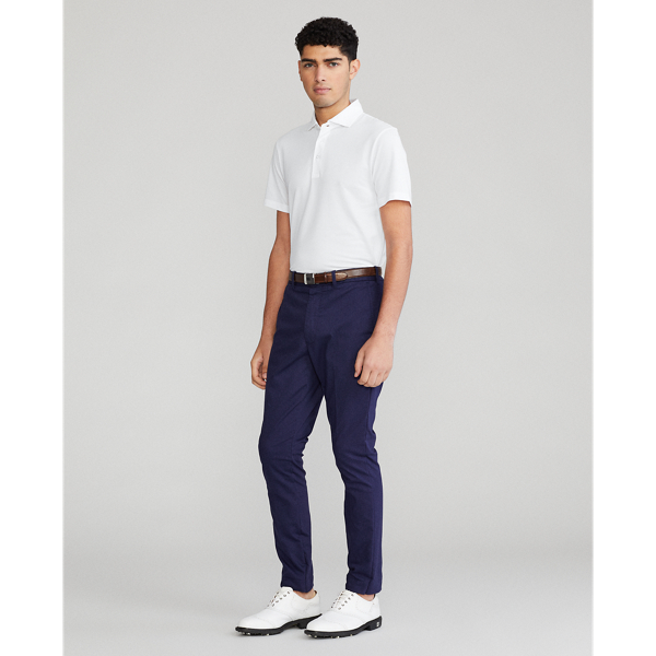 White Custom Slim Fit Performance Polo Shirt Polo Golf 4