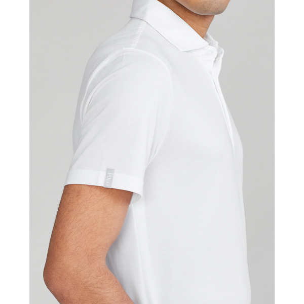 White Custom Slim Fit Performance Polo Shirt Polo Golf 6