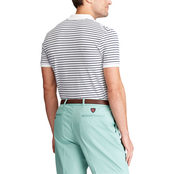 White/Refined Navy/Blue Custom Slim Performance Polo Polo Golf 4
