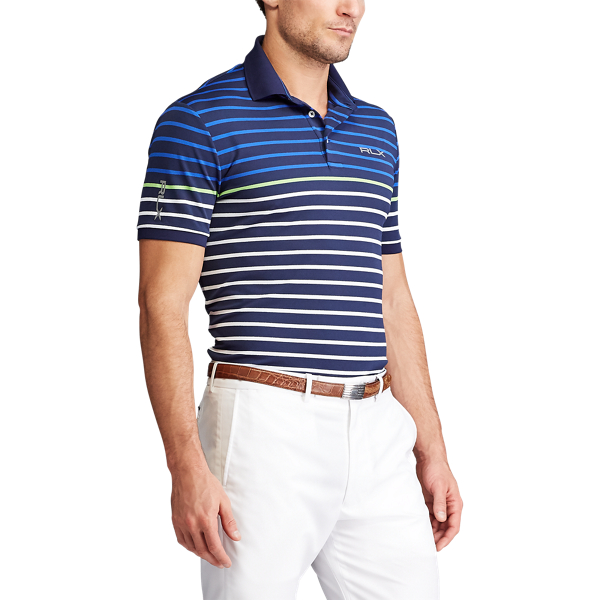 French Navy Custom Slim Tech Pique Polo RLX Golf 5