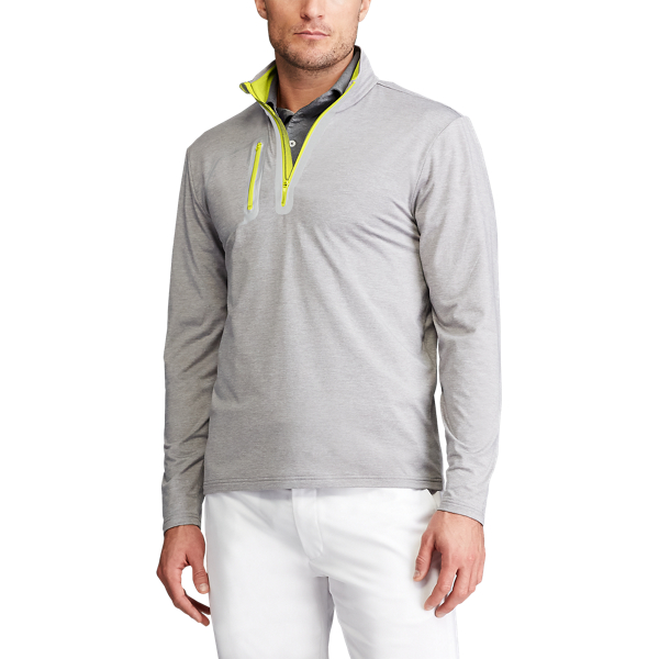 Pull demi-zipp&eacute; stretch performance RLX en Gris clair chin&eacute; 3