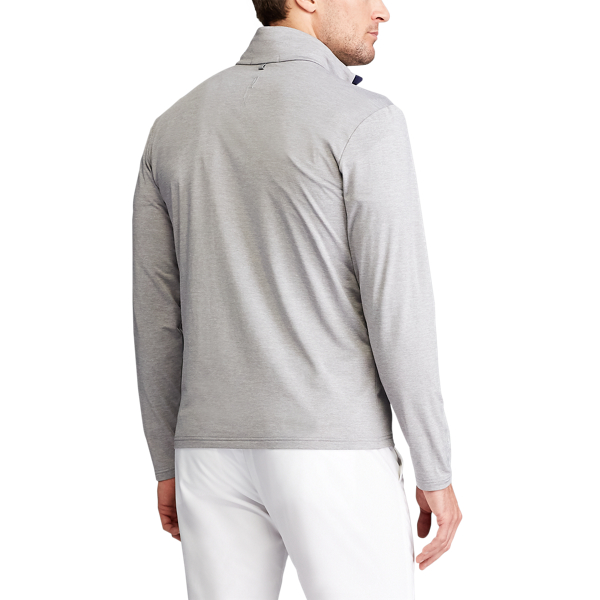 Pull demi-zipp&eacute; stretch performance RLX en Gris clair chin&eacute; 4