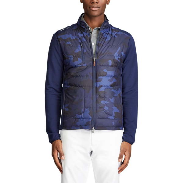Refined Navy/Camo Woven Camo-Panelled Stretch Terry Jacket RLX 4
