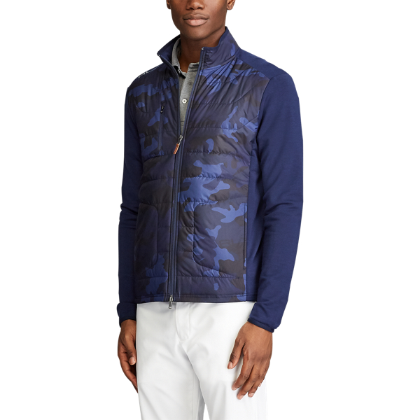 Refined Navy/Camo Woven Camo-Panelled Stretch Terry Jacket RLX 6