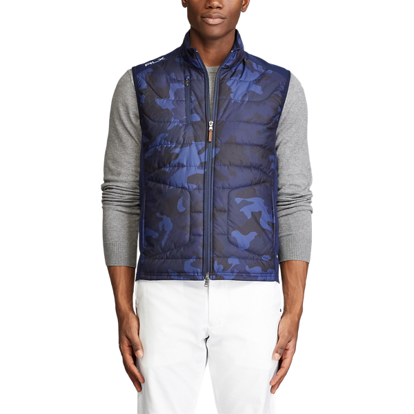 Refined Navy/Camo Woven Camo Paneled Stretch Vest RLX 4