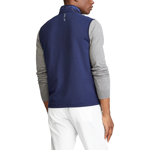 Refined Navy/Camo Woven Camo Paneled Stretch Vest RLX 5
