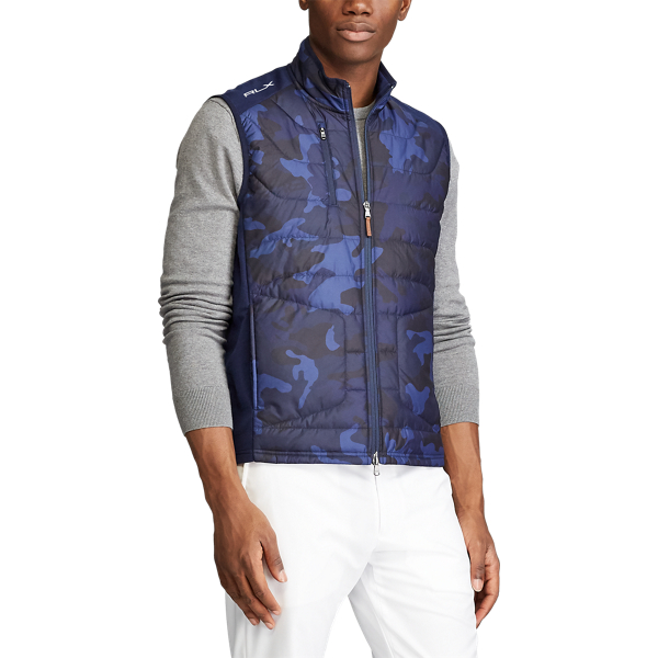 Refined Navy/Camo Woven Camo Paneled Stretch Vest RLX 6