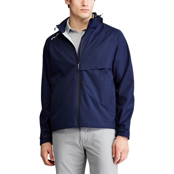 Veste &agrave; capuche hydrofuge RLX en Refined Navy 4