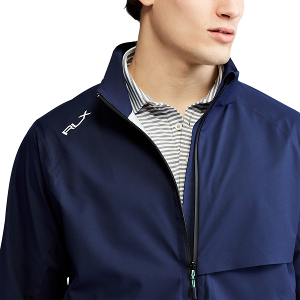 Veste &agrave; capuche hydrofuge RLX en Refined Navy 7