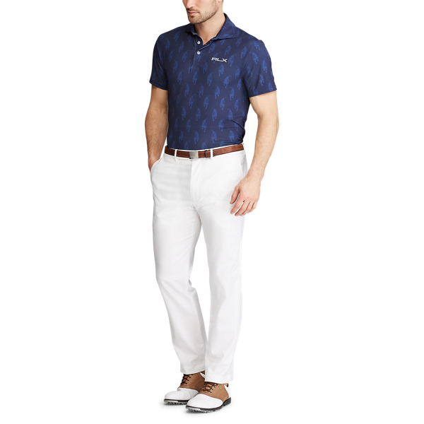 Refined Navy Tonal Tiger Custom Slim Performance Polo RLX 2