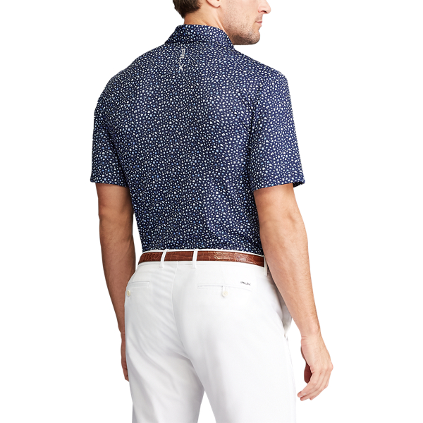 Navy Monterey Floral Custom Slim Performance Polo RLX 4