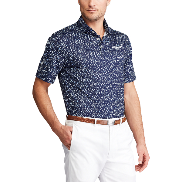 Navy Monterey Floral Custom Slim Performance Polo RLX 5