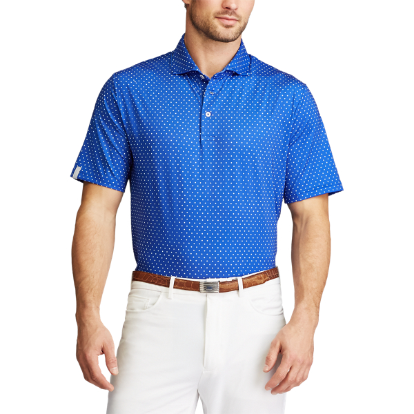 Custom Slim Performance Polo RLX Golf em Royal Links Dot 3