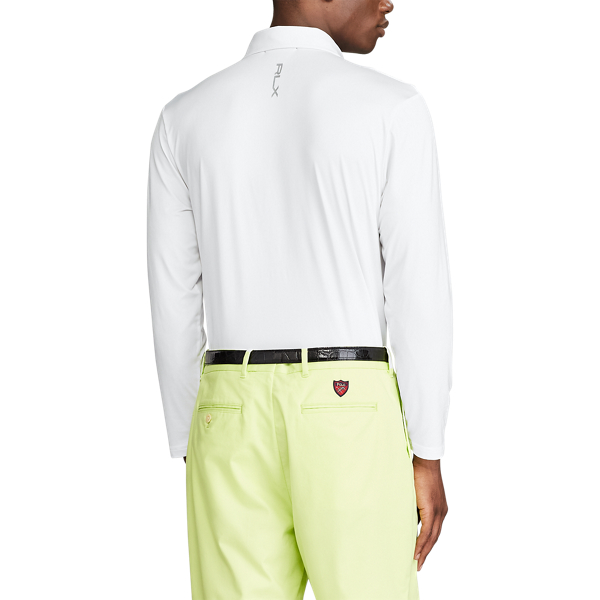 Camisa Polo Custom Slim Fit RLX em Branco-cer&acirc;mico 4