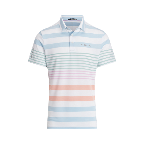 Powder Blue Oxford Multi Polo Performance Custom Slim-Fit RLX 1