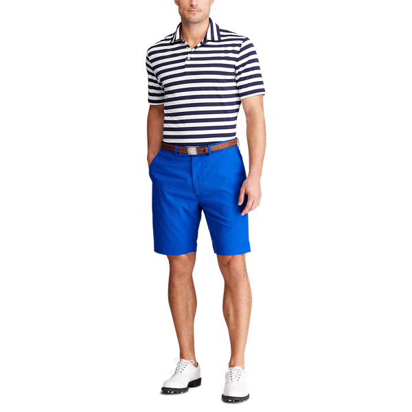 Camisa Polo Custom Slim Fit RLX em Azul-mar sublime/branco 2