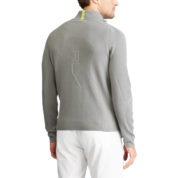 Museum Grey Performance Wool-Blend Jumper RLX 4