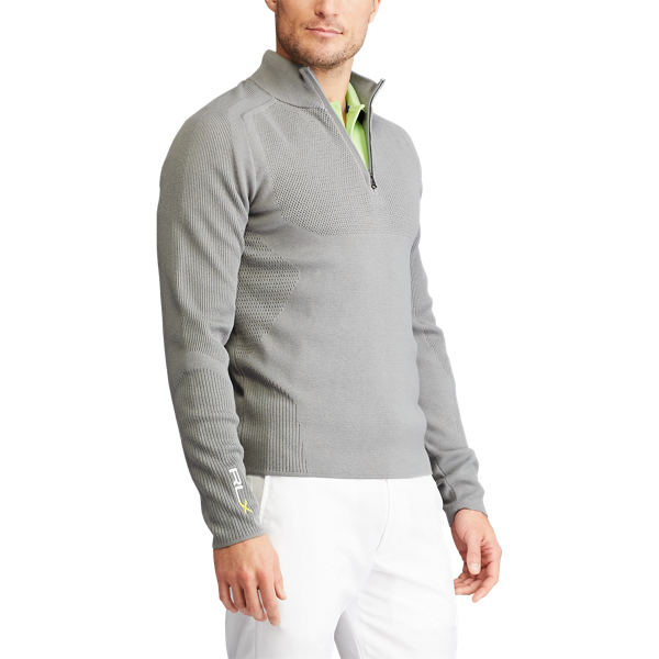Museum Grey Performance Wool-Blend Jumper RLX 5