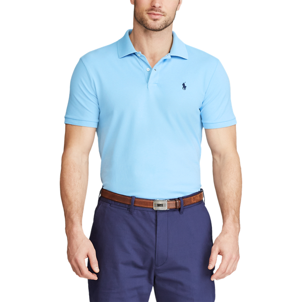 Powder Blue Custom Slim Fit Stretch Polo RLX 3