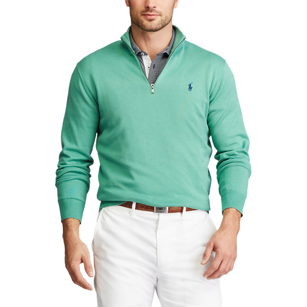 Haven Green Cotton Half-Zip Jumper RLX 3