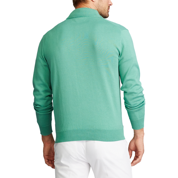 Haven Green Cotton Half-Zip Jumper RLX 4