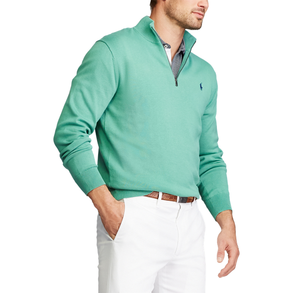 Haven Green Cotton Half-Zip Jumper RLX 5