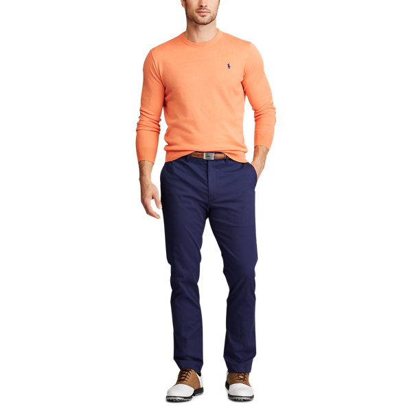 True Orange Cotton Crewneck Jumper Polo Golf 2